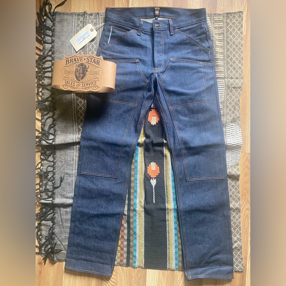 Brave Star Selvage 13oz Denim Die Hard Double Knee 32 NWT Southern Comfort Jeans